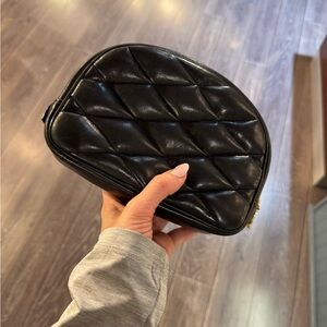 Saint Laurent Ysl lambskin leather Black Quilted Leather pristine Pouch
